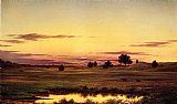 Island Canvas Paintings - Sunset, Rhode Island